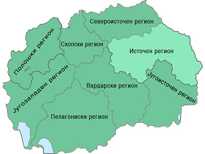 Источен регион - карта